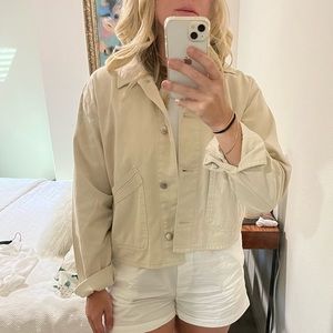 Top shop off white denim jacket